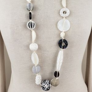 Eclectic Beaded Cord Necklace